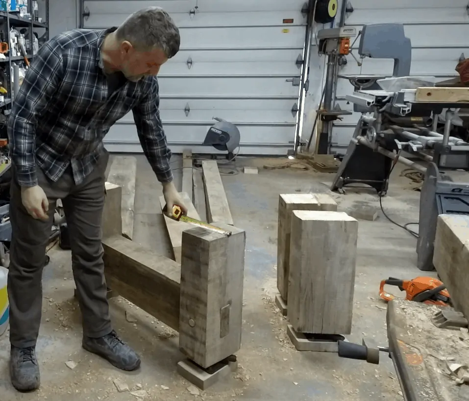How to Cut a Timber Frame Mortise & Tenon - Part 1 2 Measuring Beam