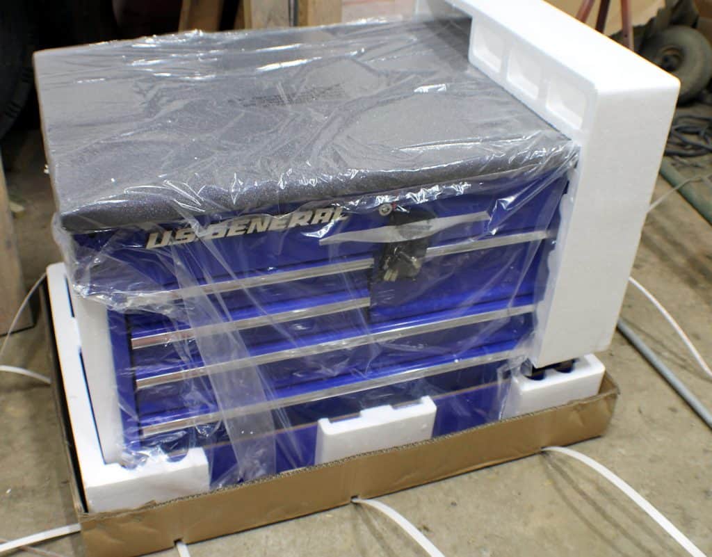 5 Drawer Mechanics Cart Packaging